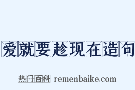 爱就要趁现在造句是什么意思的图片